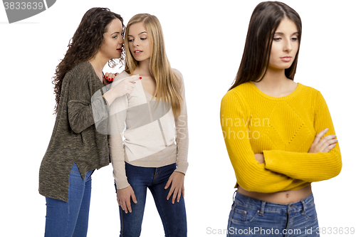 Image of Teenage girls gossiping