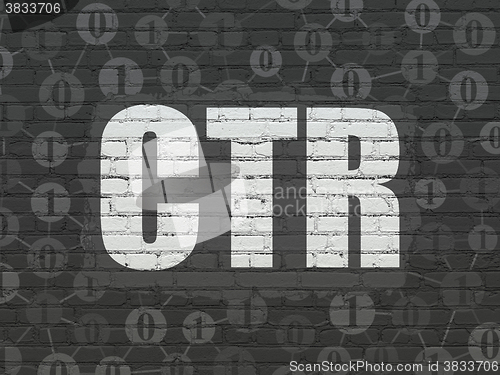Image of Finance concept: CTR on wall background