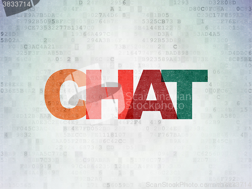 Image of Web development concept: Chat on Digital Paper background