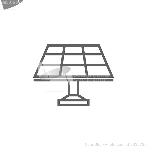 Image of Solar panel line icon.