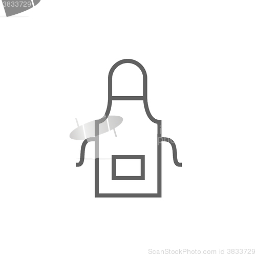 Image of Kitchen apron line icon.