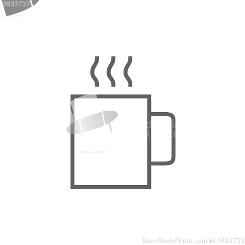 Image of Mug of hot drink line icon.