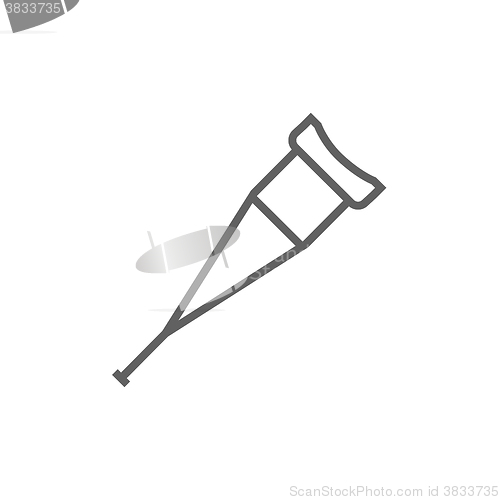 Image of Crutch line icon.