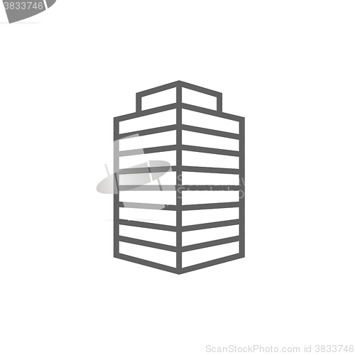 Image of Office building line icon.