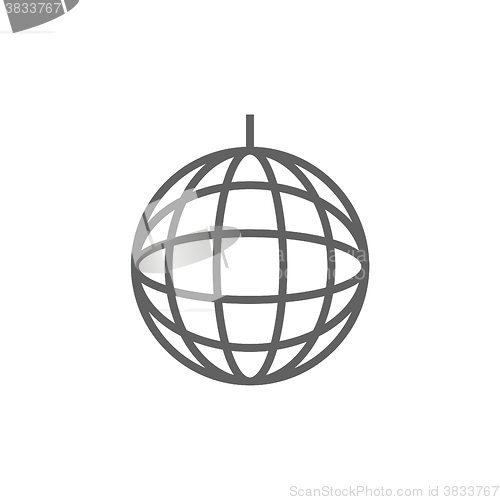 Image of Disco ball line icon.