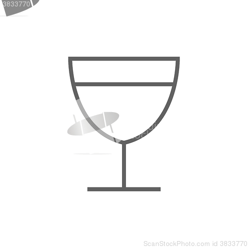 Image of Glass of wine line icon.