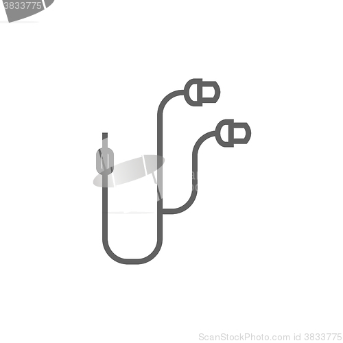 Image of Earphone line icon.