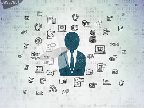 Image of News concept: Business Man on Digital Paper background