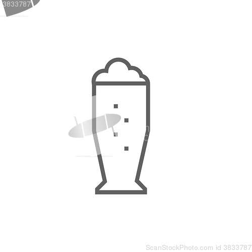 Image of Glass of beer line icon.