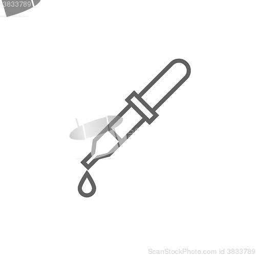 Image of Pipette line icon.