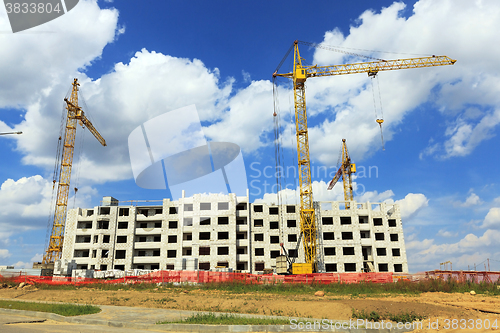 Image of construction of the building  