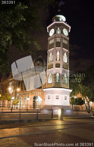 Image of clock tower night guayaquil ecuador