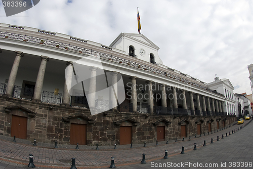 Image of national palace on plaza grande quito ecuador