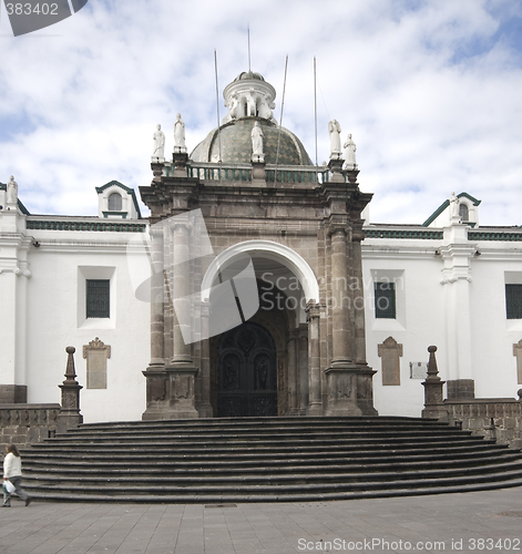 Image of cathedral national on plaza grande quito ecuador