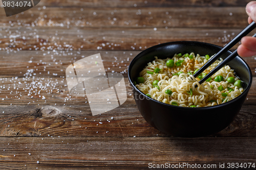 Image of Chopstick with noodle