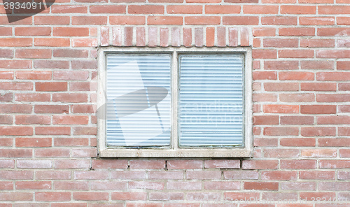 Image of Old vintage brick wall with window