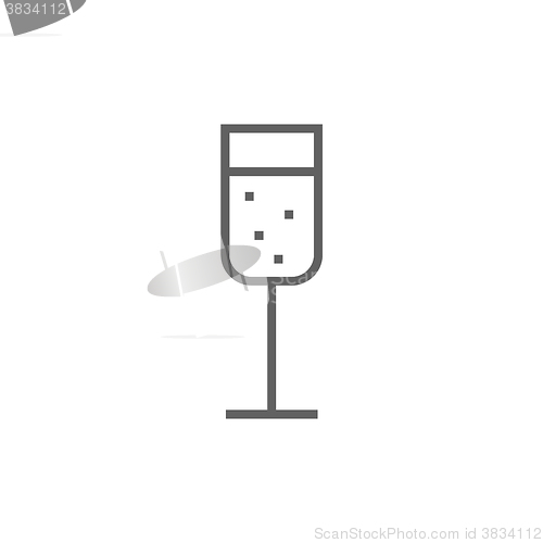 Image of Glass of champagne line icon.