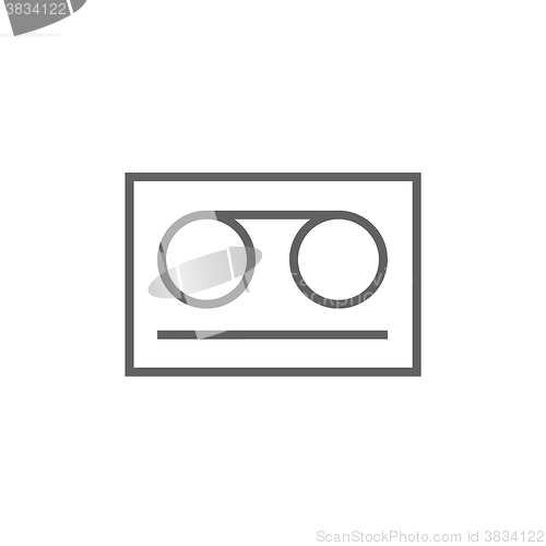 Image of Cassette tape line icon.