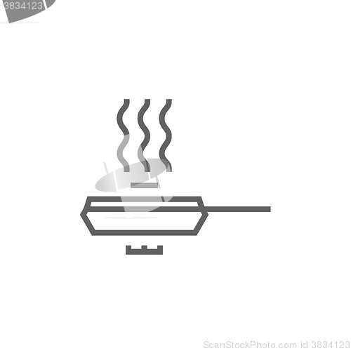 Image of Frying pan with cover line icon.