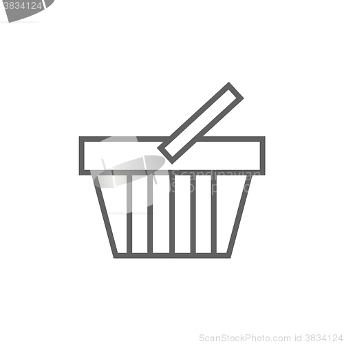 Image of Shopping basket line icon.