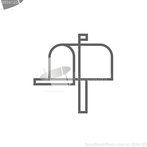 Image of Mail box line icon.