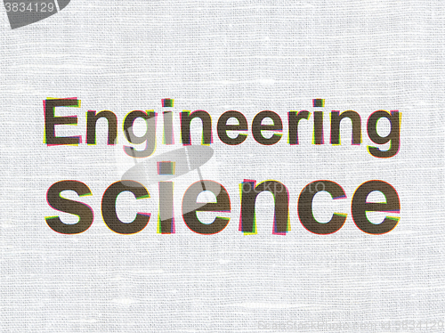 Image of Science concept: Engineering Science on fabric texture background