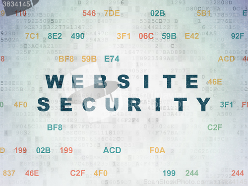 Image of Web development concept: Website Security on Digital Paper background