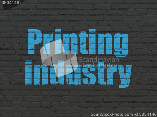 Image of Manufacuring concept: Printing Industry on wall background