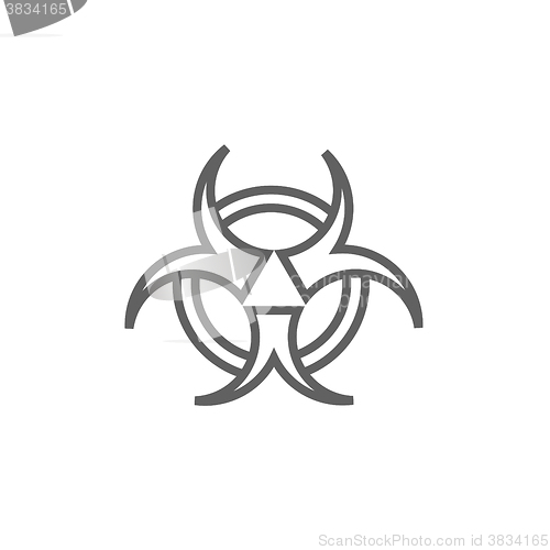Image of Bio hazard sign line icon.