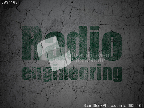 Image of Science concept: Radio Engineering on grunge wall background