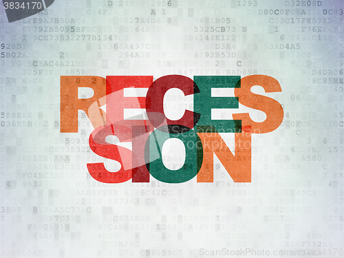 Image of Business concept: Recession on Digital Paper background