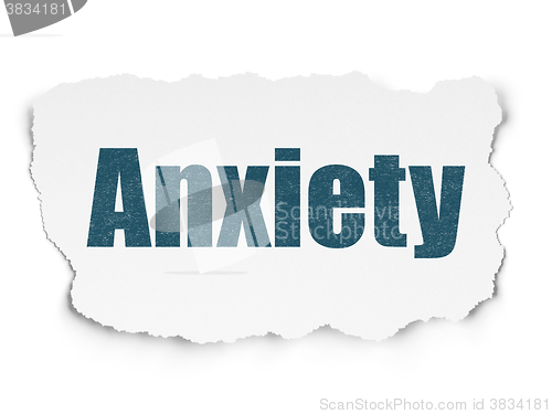 Image of Healthcare concept: Anxiety on Torn Paper background