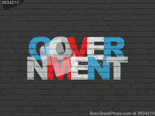 Image of Political concept: Government on wall background
