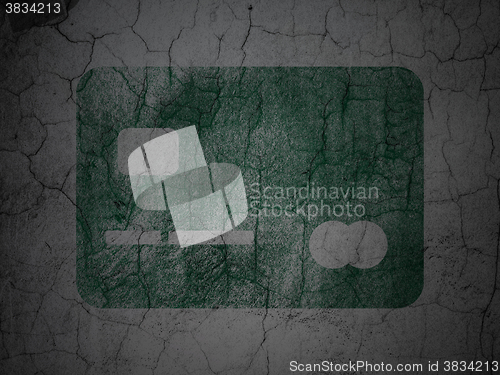Image of Banking concept: Credit Card on grunge wall background