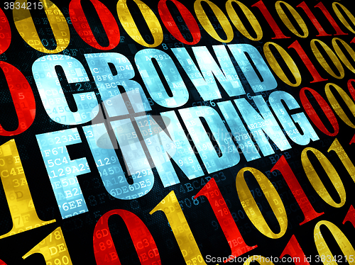 Image of Business concept: Crowd Funding on Digital background