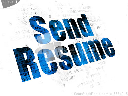 Image of Business concept: Send Resume on Digital background