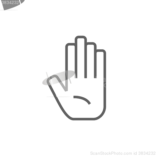 Image of Medical glove line icon.