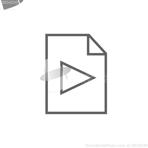 Image of Audio file line icon.