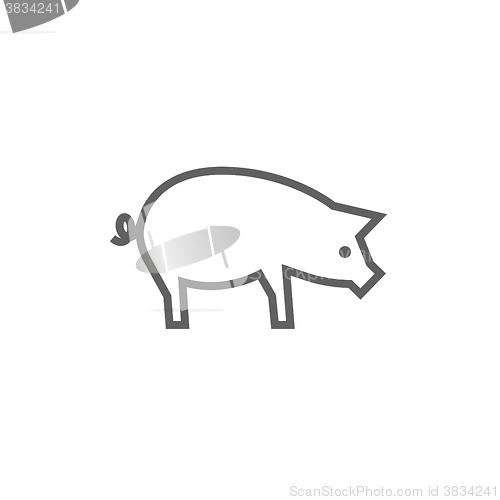 Image of Pig line icon.