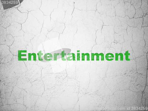 Image of Entertainment, concept: Entertainment on wall background