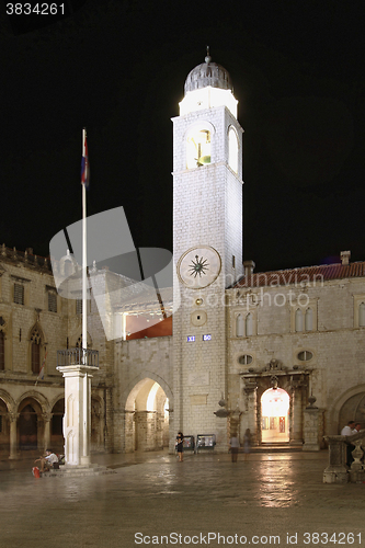 Image of Stradun Clock Tower Dubrovnik