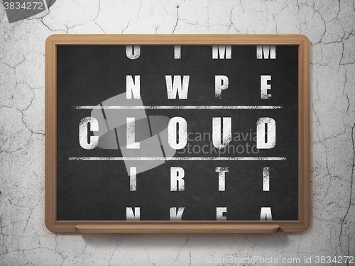 Image of Cloud networking concept: Cloud in Crossword Puzzle