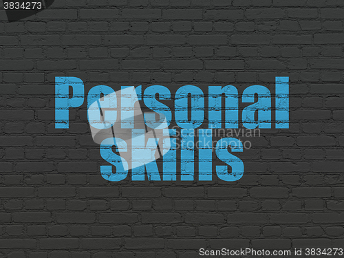 Image of Education concept: Personal Skills on wall background
