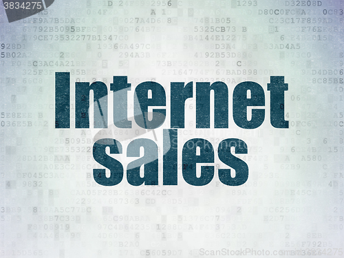 Image of Advertising concept: Internet Sales on Digital Paper background