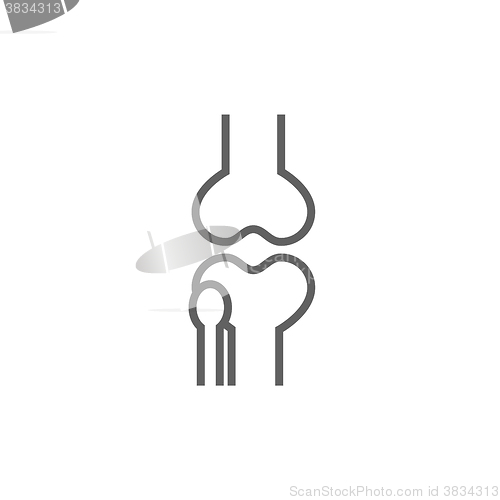 Image of Knee joint line icon.