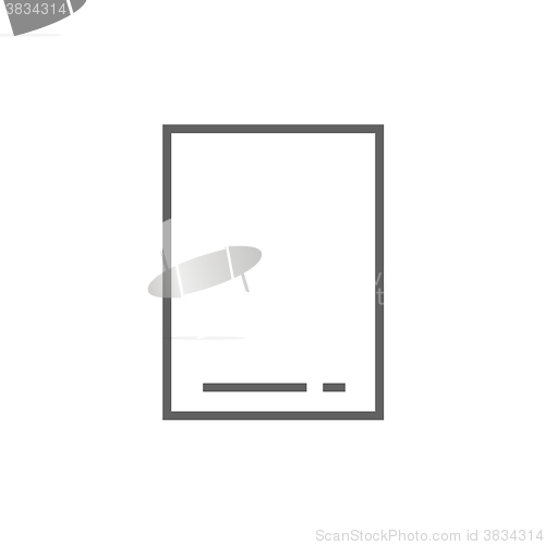 Image of Touch screen tablet line icon.