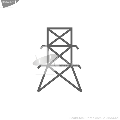 Image of Electric tower line icon.