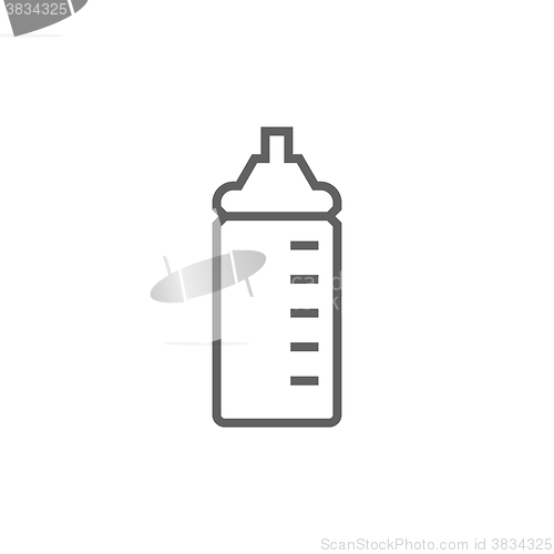 Image of Feeding bottle line icon.