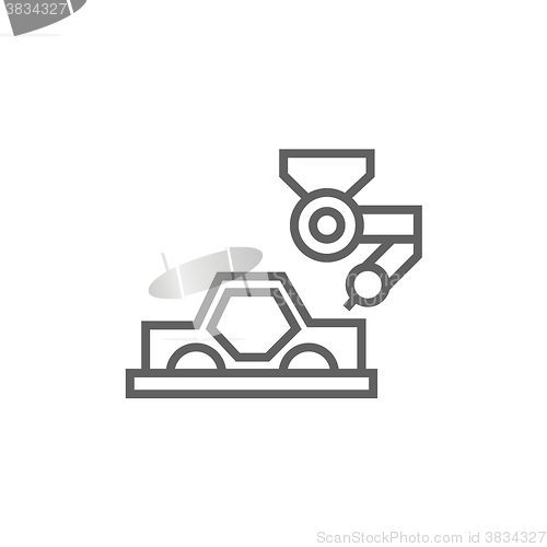 Image of Car production line icon.