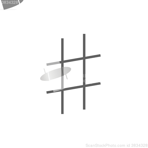 Image of Hashtag symbol line icon.